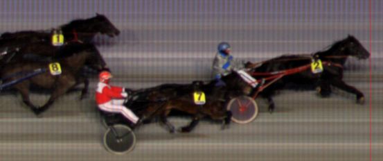 Målfoto for løp 1 på bane BI den 17.01.2014