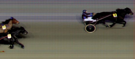 Målfoto for løp 1 på bane BI den 31.01.2014