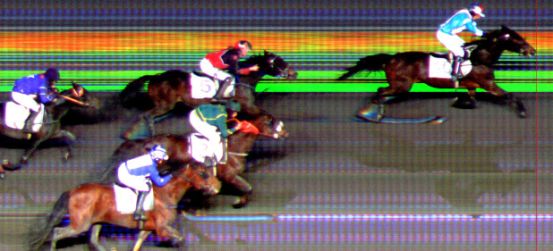 Målfoto for løp 3 på bane BI den 14.02.2014