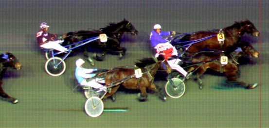 Målfoto for løp 1 på bane BI den 21.03.2014