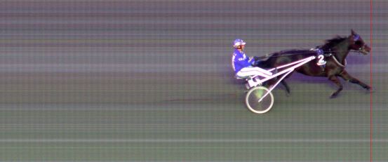 Målfoto for løp 6 på bane BI den 04.04.2014