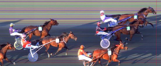 Målfoto for løp 4 på bane BI den 25.04.2014