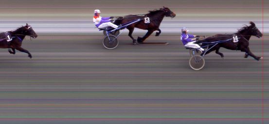 Målfoto for løp 6 på bane BI den 03.05.2014