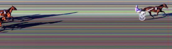 Målfoto for løp 6 på bane BI den 13.06.2014