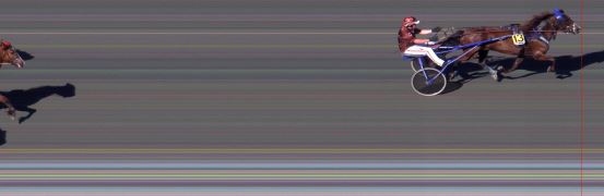 Målfoto for løp 1 på bane BI den 20.07.2014