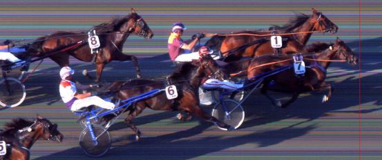 Målfoto for løp 5 på bane BI den 25.07.2014