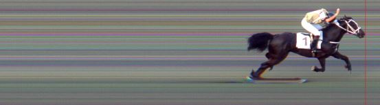 Målfoto for løp 8 på bane BI den 25.07.2014