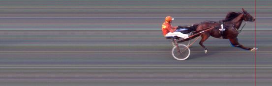 Målfoto for løp 6 på bane BI den 27.07.2014