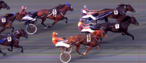 Målfoto for løp 7 på bane BI den 27.07.2014