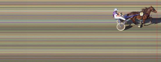 Målfoto for løp 1 på bane BI den 01.08.2014