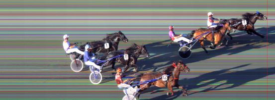 Målfoto for løp 5 på bane BI den 01.08.2014