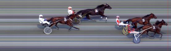 Målfoto for løp 6 på bane BI den 02.08.2014