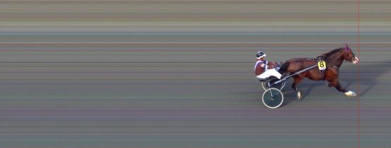 Målfoto for løp 1 på bane BI den 15.08.2014