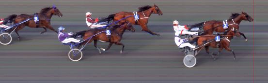 Målfoto for løp 2 på bane BI den 15.08.2014