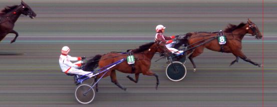 Målfoto for løp 4 på bane BI den 15.08.2014