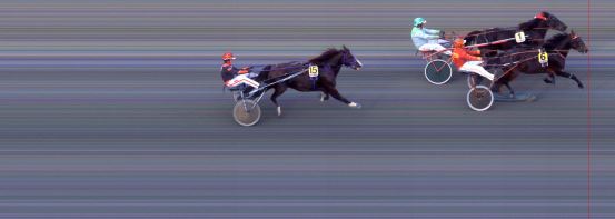 Målfoto for løp 1 på bane BI den 29.08.2014