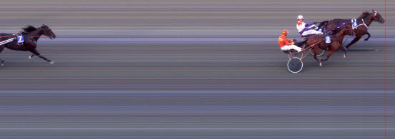 Målfoto for løp 2 på bane BI den 29.08.2014