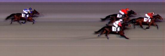 Målfoto for løp 3 på bane BI den 19.12.2014