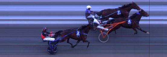 Målfoto for løp 2 på bane BI den 29.01.2015