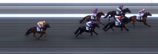 Målfoto for løp 2 på bane BI den 07.02.2015