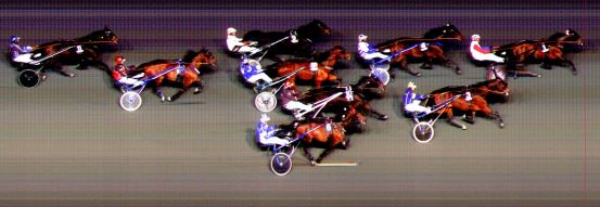 Målfoto for løp 6 på bane BI den 20.02.2015