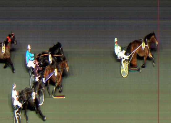 Målfoto for løp 1 på bane BI den 06.03.2015