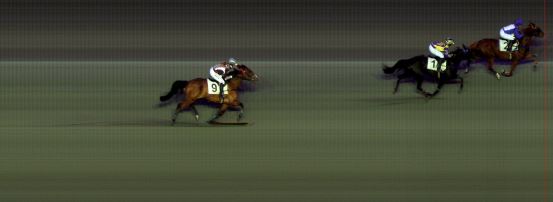 Målfoto for løp 8 på bane BI den 24.04.2015