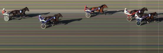 Målfoto for løp 2 på bane BI den 10.07.2015