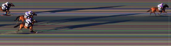 Målfoto for løp 8 på bane BI den 10.07.2015