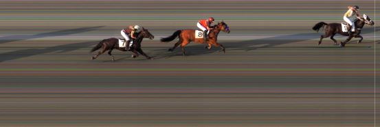 Målfoto for løp 8 på bane BI den 19.07.2015