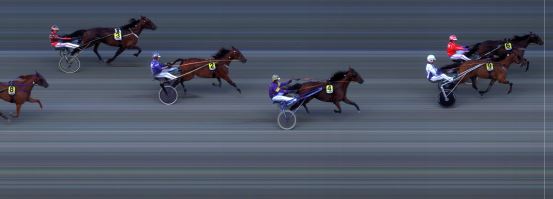 Målfoto for løp 1 på bane BI den 24.07.2015