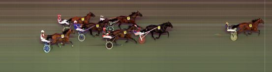 Målfoto for løp 1 på bane BI den 02.10.2015