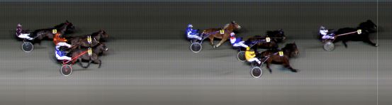 Målfoto for løp 1 på bane BI den 13.12.2015