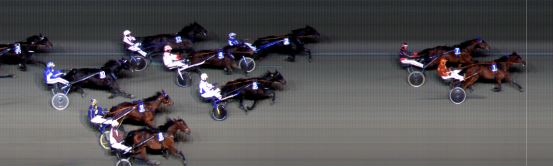 Målfoto for løp 2 på bane BI den 18.12.2015