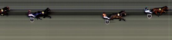 Målfoto for løp 1 på bane BI den 12.02.2016