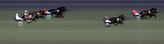 Målfoto for løp 1 på bane BI den 18.03.2016