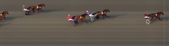 Målfoto for løp 1 på bane BI den 10.06.2016