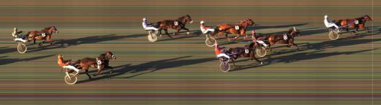 Målfoto for løp 5 på bane BI den 10.06.2016