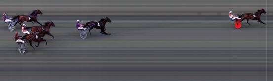 Målfoto for løp 6 på bane BI den 15.07.2016