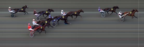 Målfoto for løp 1 på bane BI den 24.07.2016