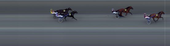 Målfoto for løp 1 på bane BI den 23.07.2017