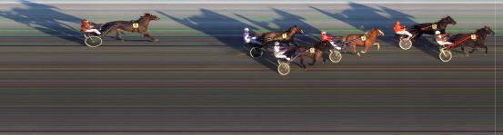 Målfoto for løp 1 på bane BI den 03.02.2018