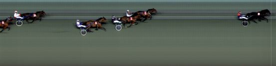 Målfoto for løp 3 på bane BI den 16.02.2018