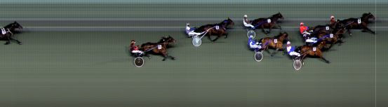 Målfoto for løp 5 på bane BI den 16.02.2018