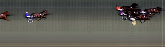 Målfoto for løp 6 på bane BI den 23.03.2018