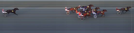 Målfoto for løp 1 på bane BI den 06.04.2018