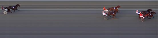 Målfoto for løp 2 på bane BI den 06.04.2018