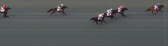 Målfoto for løp 4 på bane BI den 20.04.2018