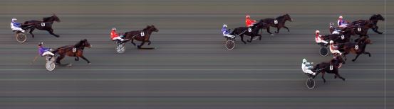 Målfoto for løp 5 på bane BI den 20.04.2018