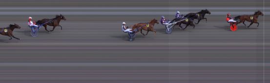 Målfoto for løp 1 på bane BI den 06.05.2018